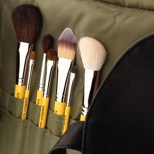Bdellium Basic 7 Piece Brush Set with Roll-up Pouch