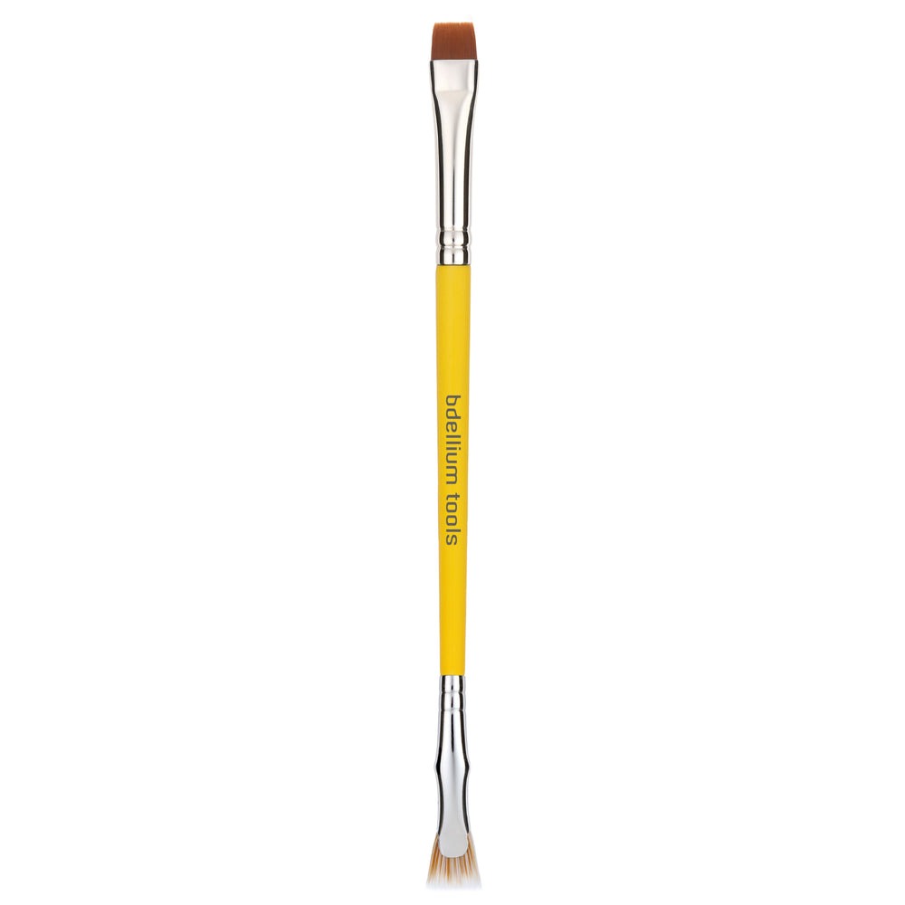 Bdellium Yellow Studio 727 Double-Ended Bent Lash Fan / Flat Definer