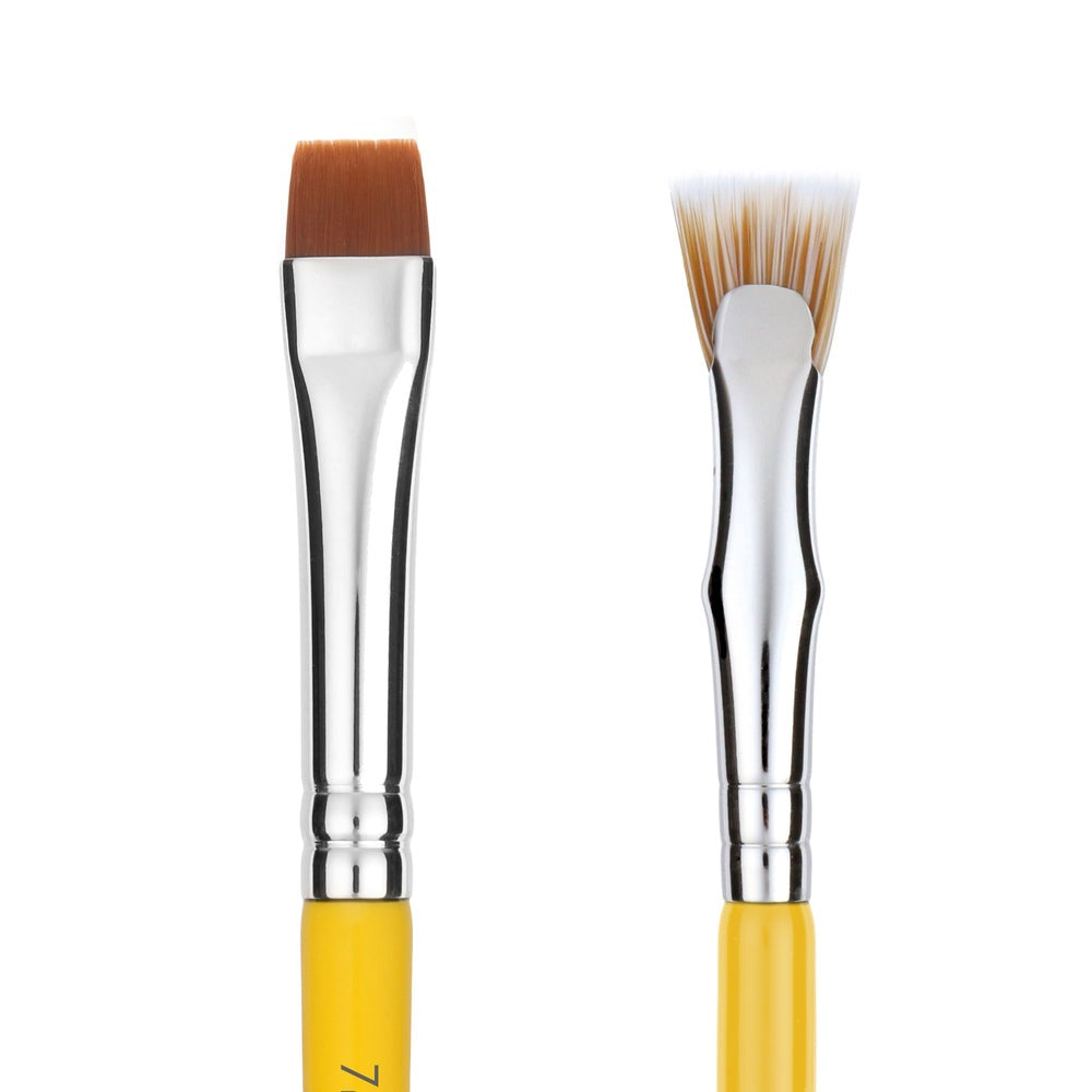 Bdellium Yellow Studio 727 Double-Ended Bent Lash Fan / Flat Definer