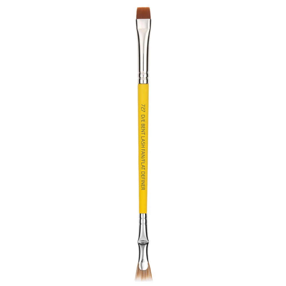Bdellium Yellow Studio 727 Double-Ended Bent Lash Fan / Flat Definer