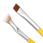 Bdellium Yellow Studio 727 Double-Ended Bent Lash Fan / Flat Definer