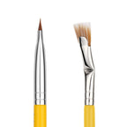 Bdellium Yellow Studio 727 Double-Ended Bent Lash Fan / Flat Definer