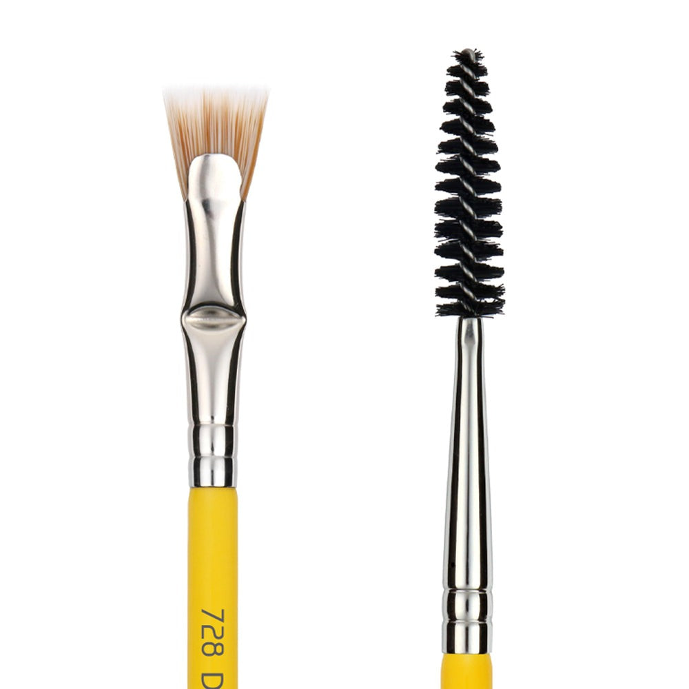 Bdellium Yellow Studio 728 Double-ended Bent Lash Fan / Spoolie
