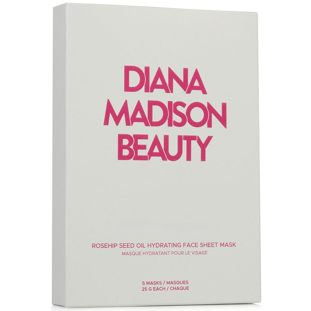 Diana Madison Beauty Rosehip Seed Oil Hydrating Face Sheet Mask - 5 Pack