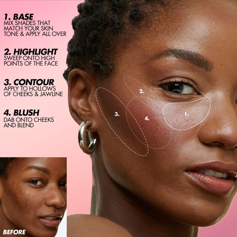 Make Up For Ever HD Skin Face Essentials Palette With Highlighters