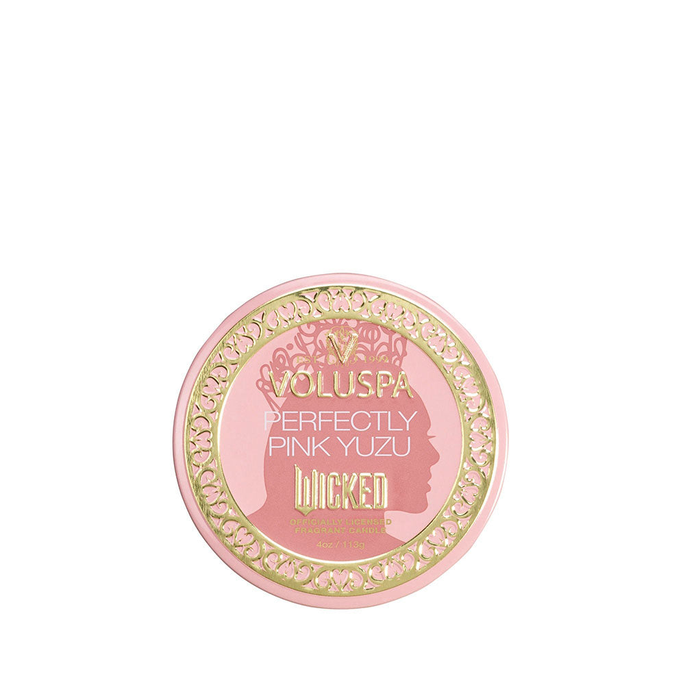Voluspa Wicked Perfectly Pink Yuzu Mini Tin Candle