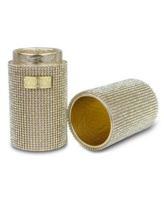 Royal Vanity Glam Gold Gem Brush Container BBOX-GLD 221054  