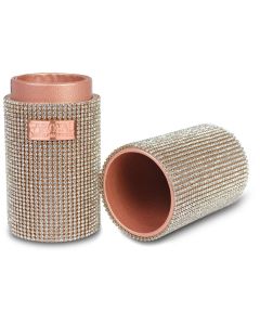 Royal Vanity Glam Rose Gold Gem Brush Container BBOX-RGD 221053  