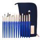 Golden Triangle Eyes Only Complete 15pc. Brush Set with Pouch 210695  